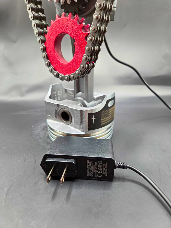 American Steel: Limited Edition Red, White & Blue Piston Clock by Clock9nine