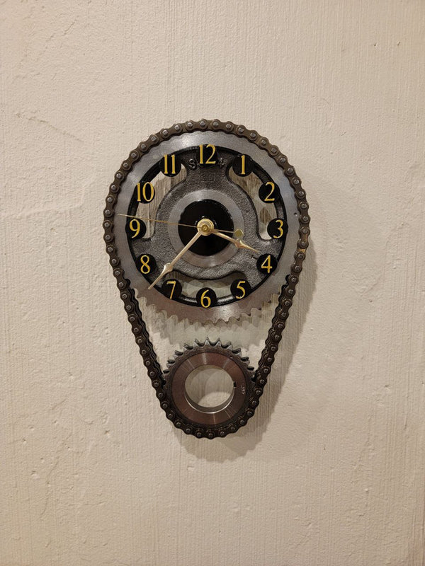 Chevy big Block Wall Clock – Corvette Art Timing Chain Decor