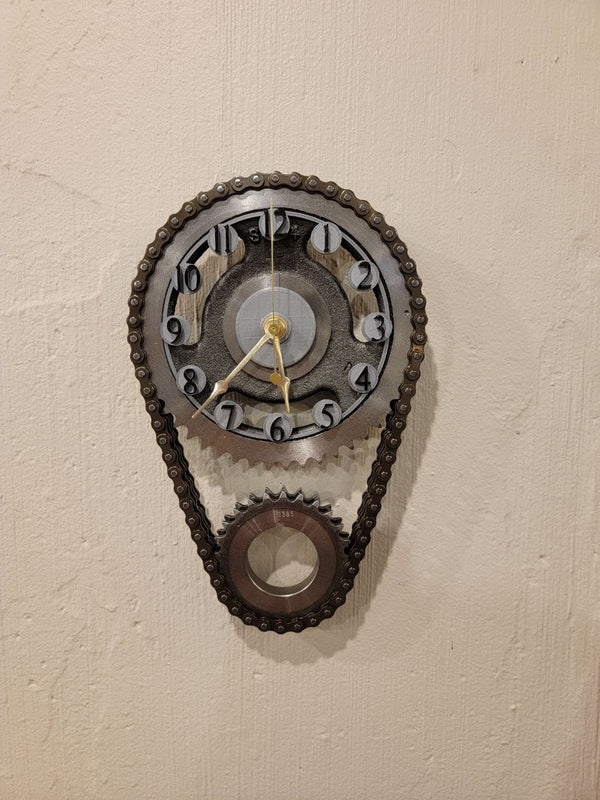 Chevy big Block Wall Clock – Corvette Art Timing Chain Decor