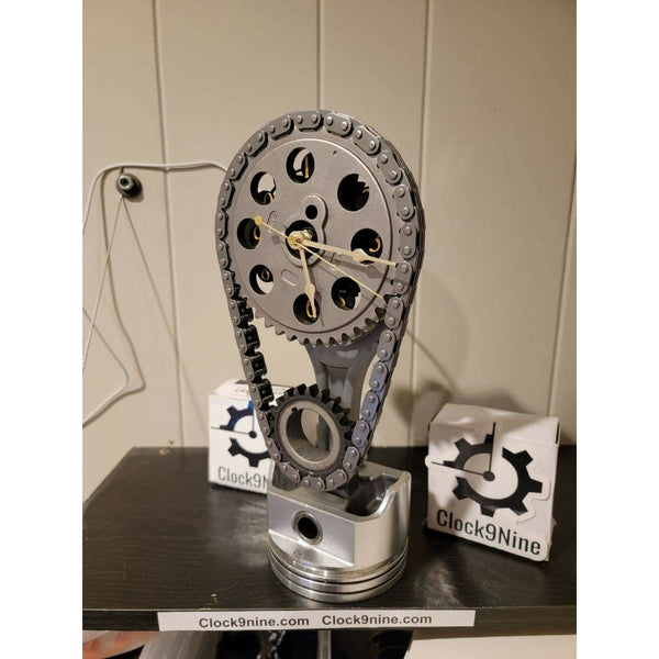 Ford 302 Small Block Timing Chain Clock, Motorized, Rotating. - Clock9nine