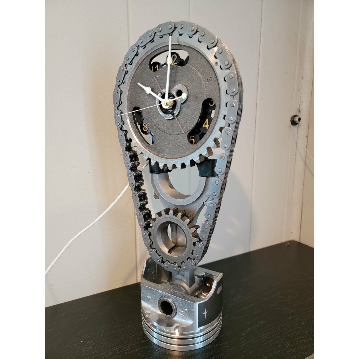 Ford big block Timing Chain Clock, Motorized, Rotating. Clock9nine