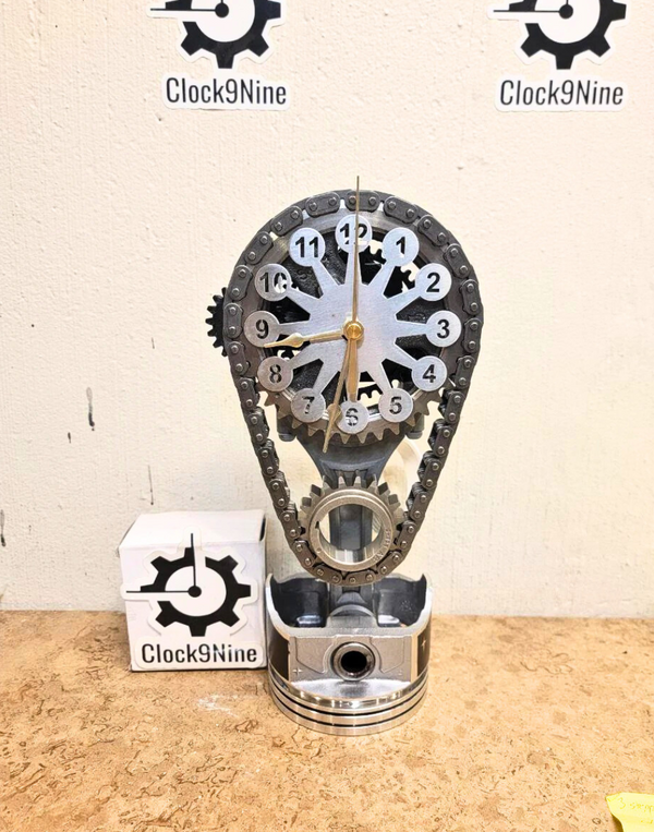 Buick Timing Chain Clock, Motorized, Rotating.