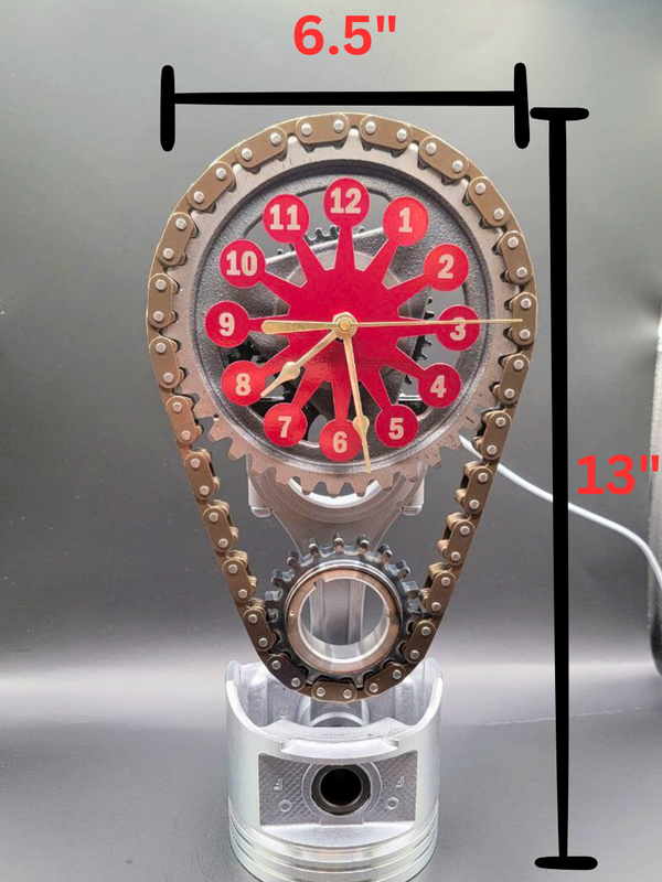 Engraved Piston- Dodge 440 Rotating Timing Chain Clock