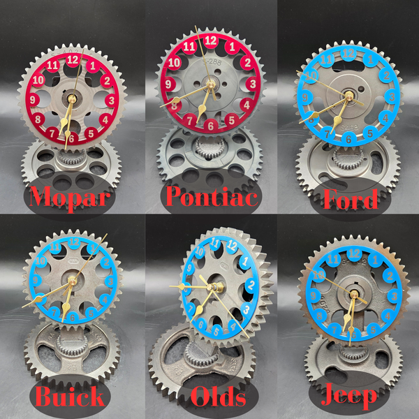 Jeep Timing Gear Clock, Off Road Automotive Desk Clock, Upcycled Car Part Decor, Jeep Lover Gift, Man Cave Garage Clock – 7x6 Inch