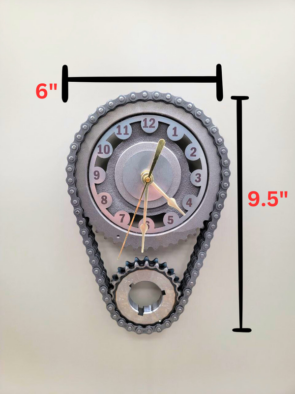 Vintage Chevy Small Block V8 Timing Chain Wall Clock – Corvette, camaro, Nova