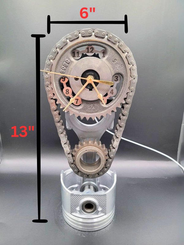 Pontiac Gear Clock, Automotive Decor, Firebird, Grand Prix, Trans Am Timing Set, Unique  Piston Art Muscle Car Enthusiasts, Car show Trophy