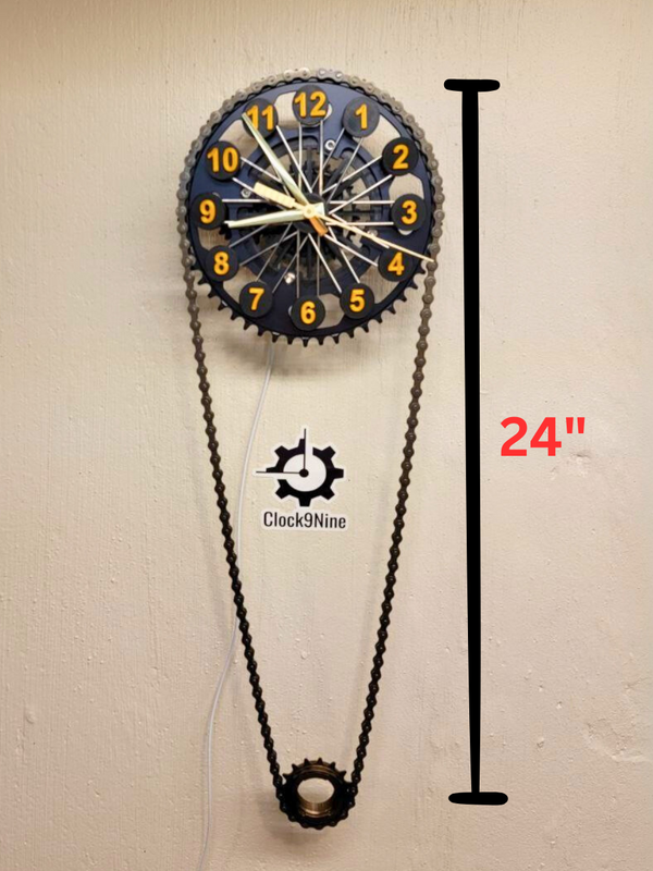 Bicycle Spoke Art Clock – Unique Bicycle Wall Art, Gift for Cyclists