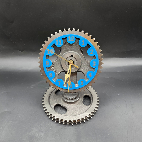 Jeep Timing Gear Clock, Off Road Automotive Desk Clock, Upcycled Car Part Decor, Jeep Lover Gift, Man Cave Garage Clock – 7x6 Inch