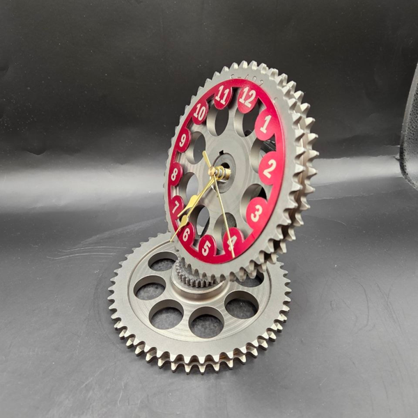 Mopar Timing Gear Clock, Challenger Charger Automotive Desk Clock, Upcycled Car Part Decor, Muscle Car Gift, Man Cave Garage Clock- 7x6 Inch