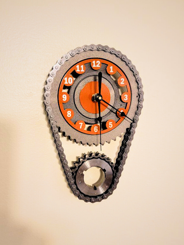 Vintage Chevy Small Block V8 Timing Chain Wall Clock – Corvette, camaro, Nova