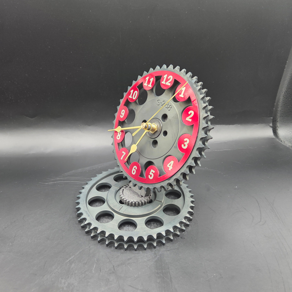 Pontiac Timing Gear Clock, GTO Firebird Automotive Desk Clock, Upcycled Car Part Decor, Mechanic Gift, Man Cave Garage Clock – 6x5 Inch