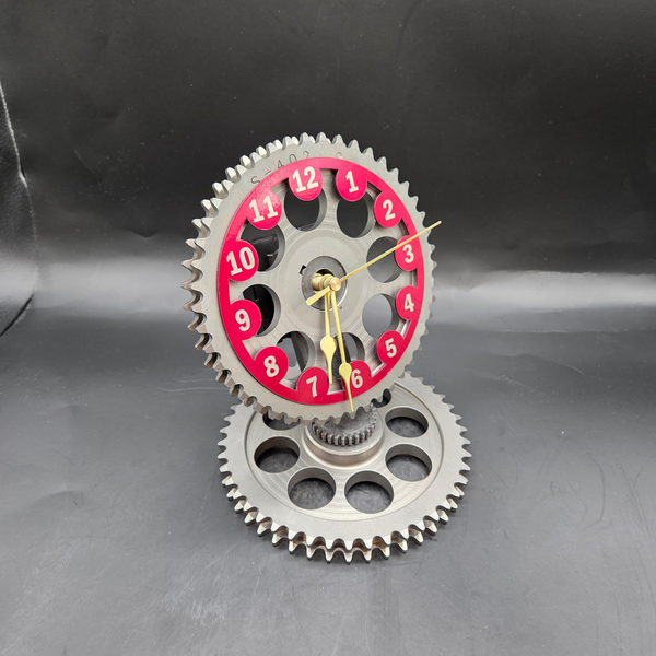 Mopar Timing Gear Clock, Challenger Charger Automotive Desk Clock, Upcycled Car Part Decor, Muscle Car Gift, Man Cave Garage Clock- 7x6 Inch