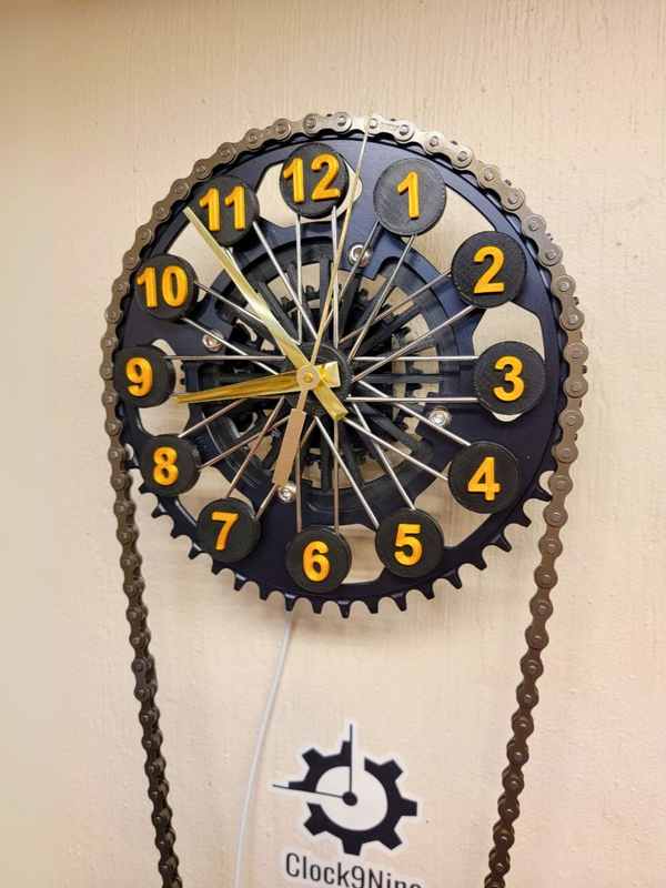 Bicycle Spoke Art Clock – Unique Bicycle Wall Art, Gift for Cyclists