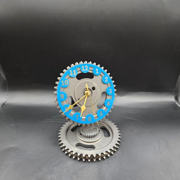 Ford Timing Gear Clock, Mustang Automotive Desk Clock, Upcycled Car Part Decor, Mechanic Gift,  Man Cave Garage Clock – 6x5.5 Inch