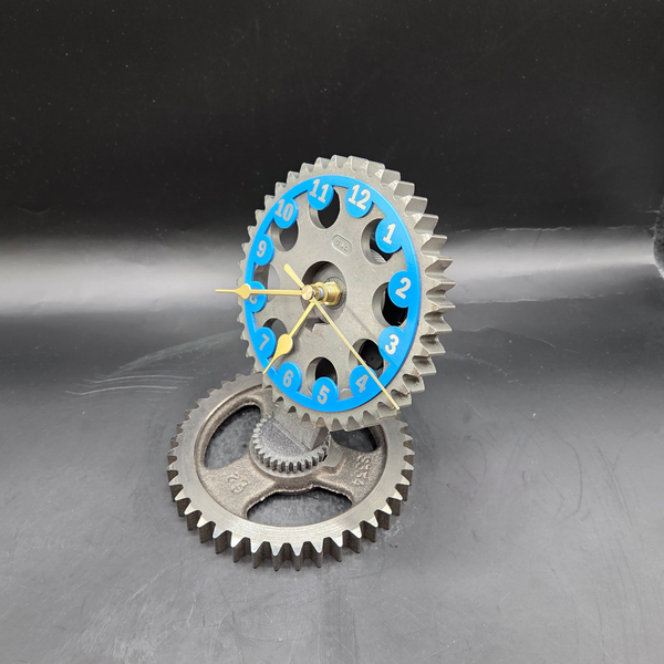 Buick Timing Gear Clock, Grand National Wildcat Automotive Desk Clock, Upcycled Car Decor, Mechanic Gift, Man Cave Garage Clock, 6x5 Inch