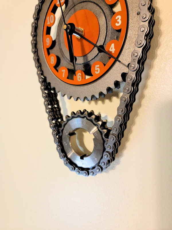 Vintage Chevy Small Block V8 Timing Chain Wall Clock – Corvette, camaro, Nova