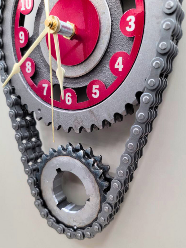 Vintage Chevy Small Block V8 Timing Chain Wall Clock – Corvette, camaro, Nova