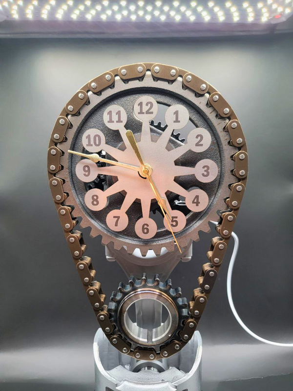 Engraved Piston- Dodge 440 Rotating Timing Chain Clock