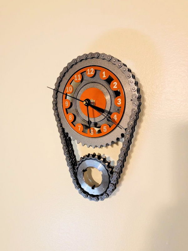 Vintage Chevy Small Block V8 Timing Chain Wall Clock – Corvette, camaro, Nova