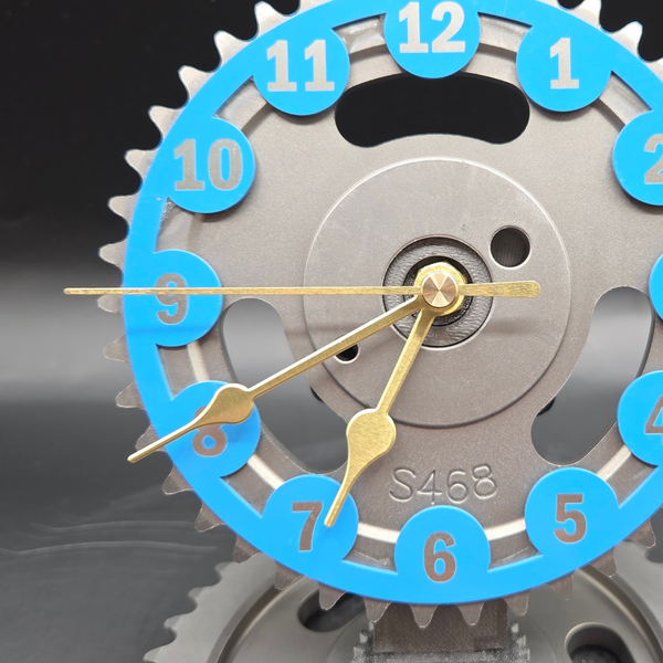 Ford Timing Gear Clock, Mustang Automotive Desk Clock, Upcycled Car Part Decor, Mechanic Gift,  Man Cave Garage Clock – 6x5.5 Inch