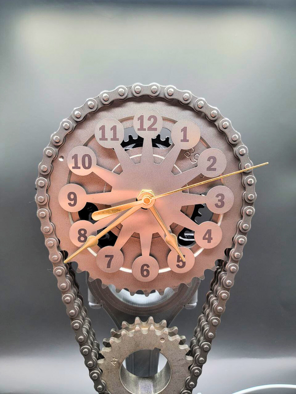 Engraved Piston- Ford 351 Rotating Timing Chain Clock