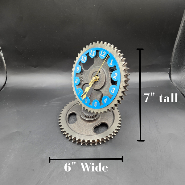 Jeep Timing Gear Clock, Off Road Automotive Desk Clock, Upcycled Car Part Decor, Jeep Lover Gift, Man Cave Garage Clock – 7x6 Inch