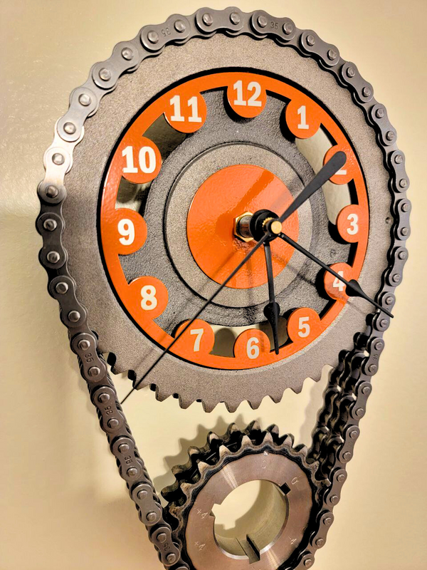 Vintage Chevy Small Block V8 Timing Chain Wall Clock – Corvette, camaro, Nova