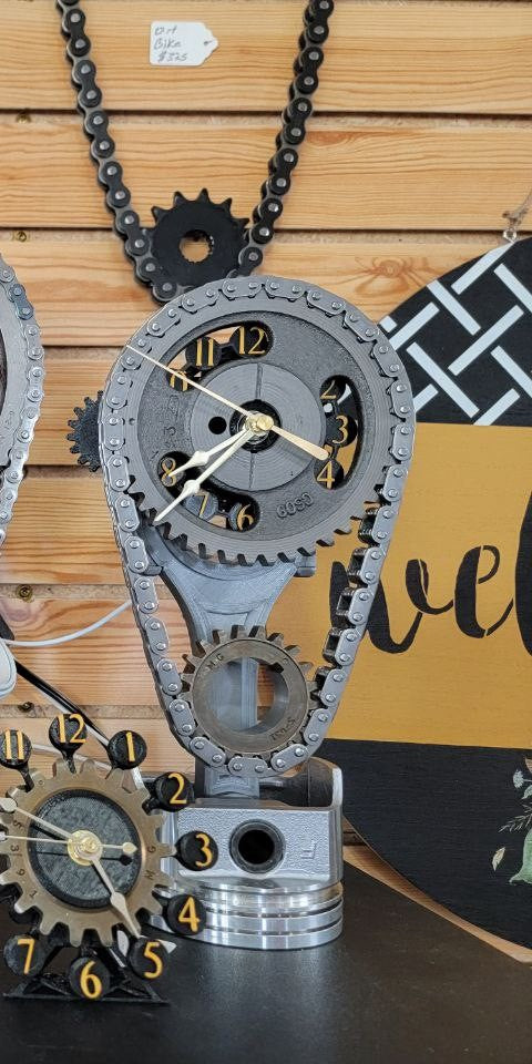 Ford 302 Small Block Timing Chain Clock, Motorized, Rotating.