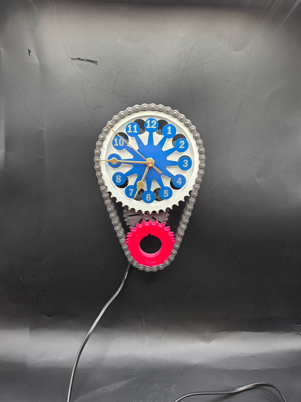 American Steel: Limited Edition Red, White & Blue Piston Clock by Clock9nine
