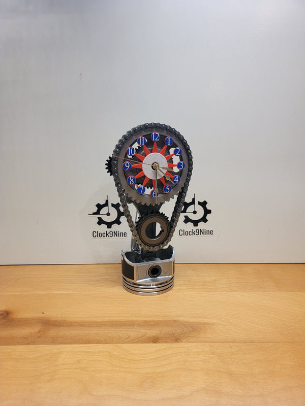 Chevy Small block Timing Chain Clock, Motorized, Rotating.