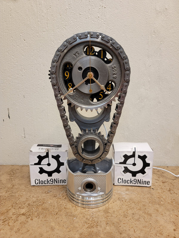 Pontiac Timing Chain clock, Motorized, Rotating.