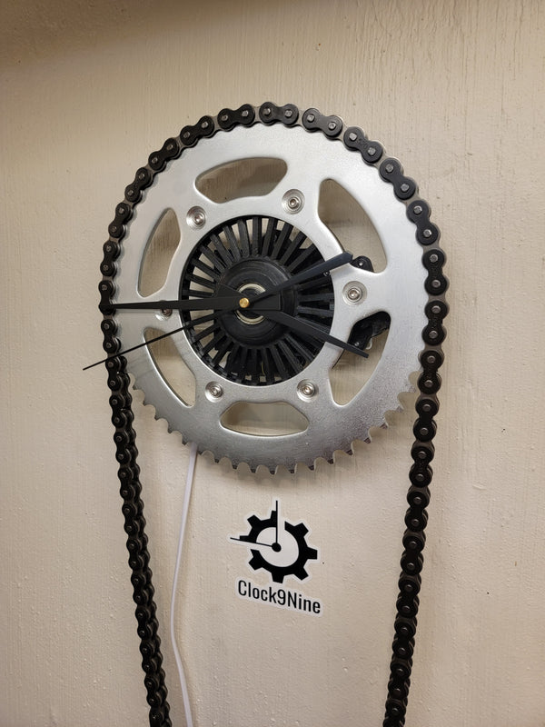 Dirt Bike Clock, Rotating Gears