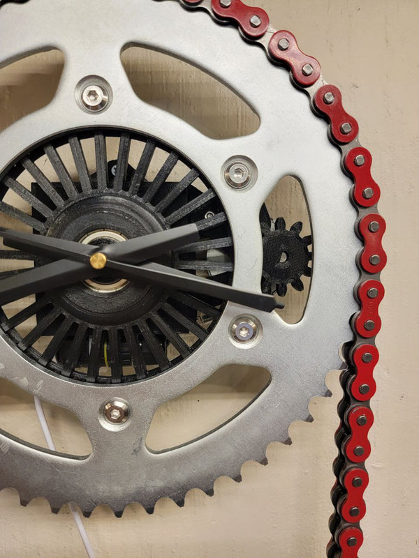 Dirt Bike Clock, Rotating Gears