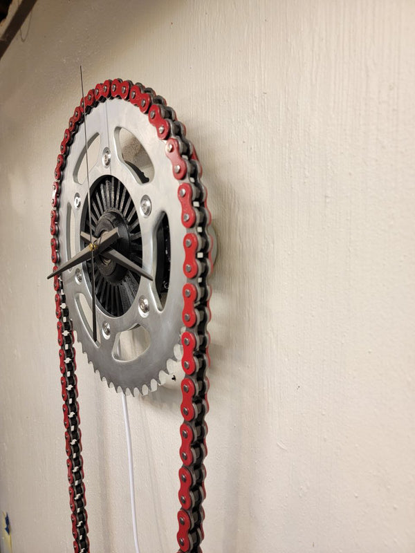 Dirt Bike Clock, Rotating Gears