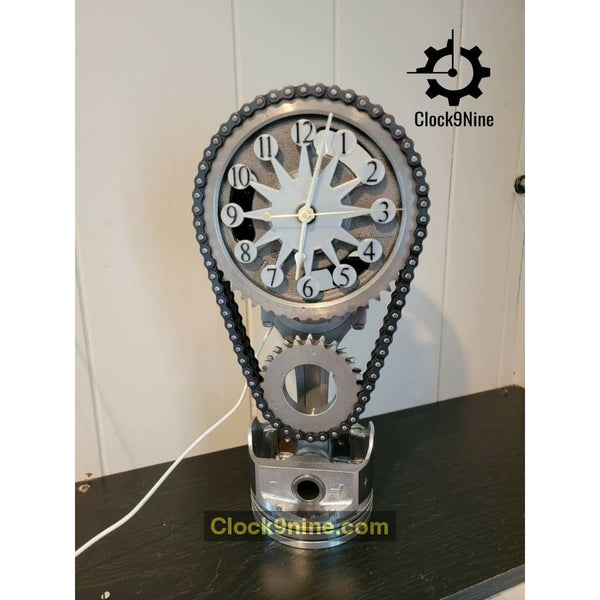 Chevy Big block Timing Chain Clock, Motorized, Rotating. - Clock9nine