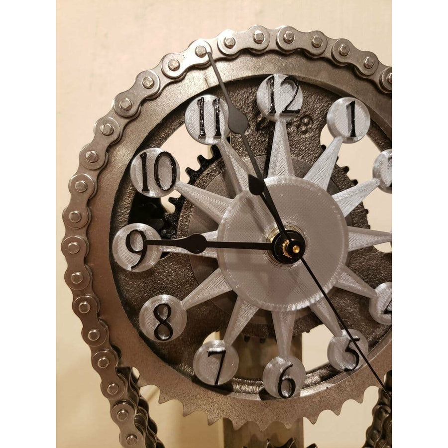 Chevy Small block Timing Chain Clock, Motorized, Rotating. Clock9nine