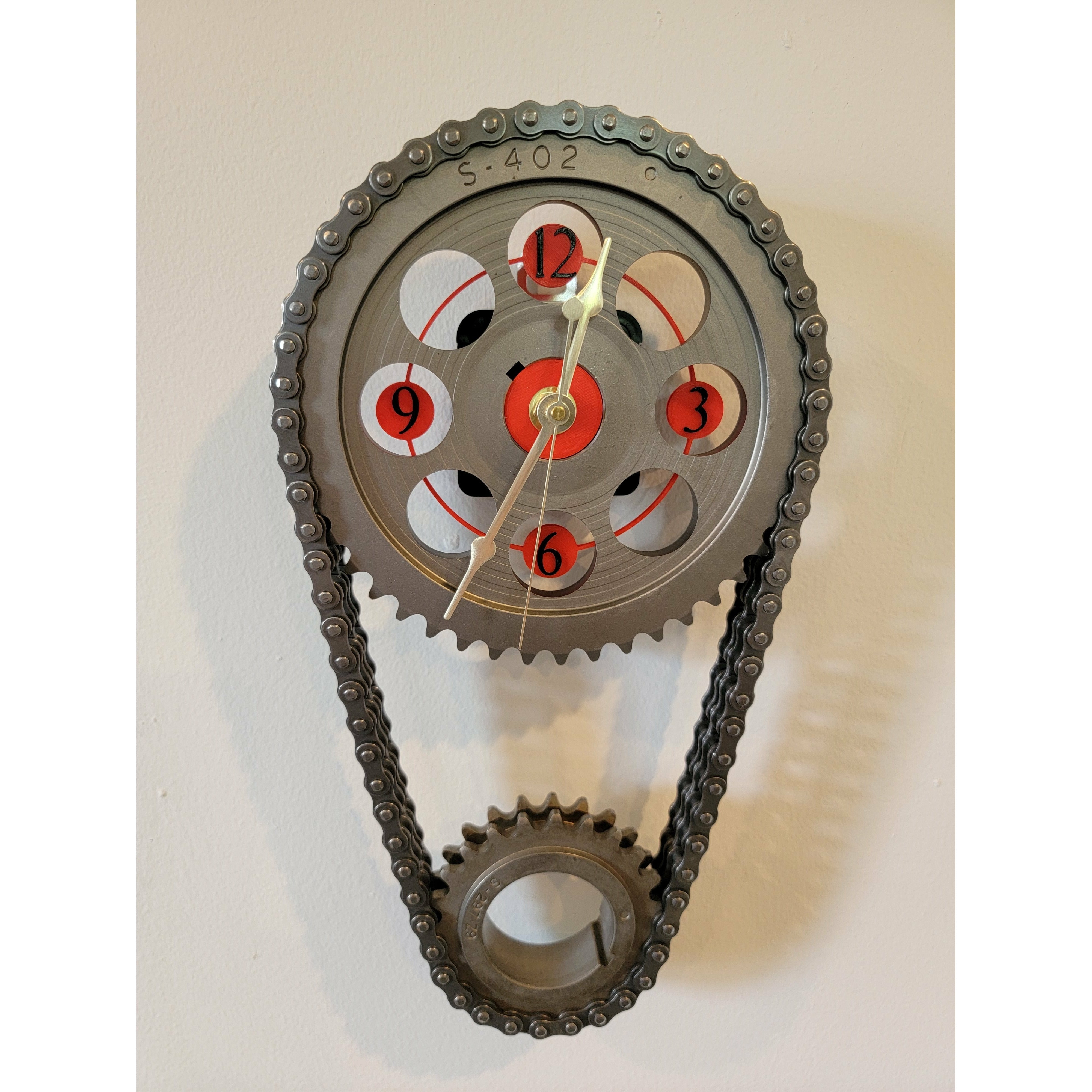 Dodge Mopar Small Block Gear Wall Clock Challenger Art, Dart