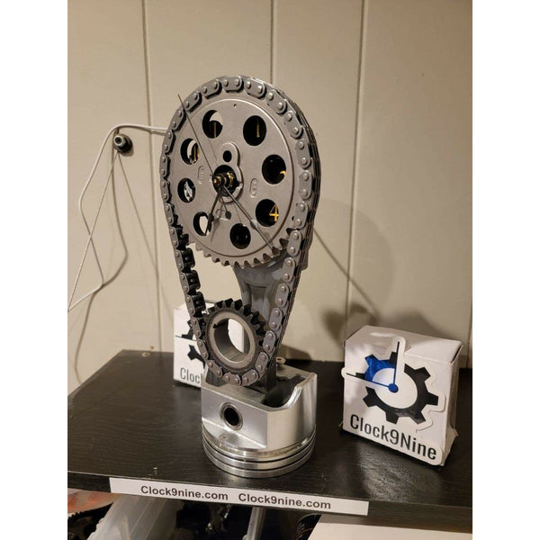 Ford 302 Small Block Timing Chain Clock, Motorized, Rotating. - Clock9nine