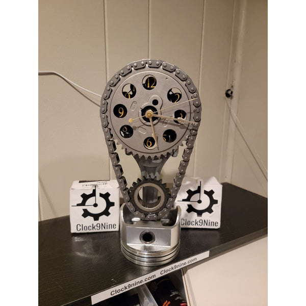 Ford 302 Small Block Timing Chain Clock, Motorized, Rotating. - Clock9nine