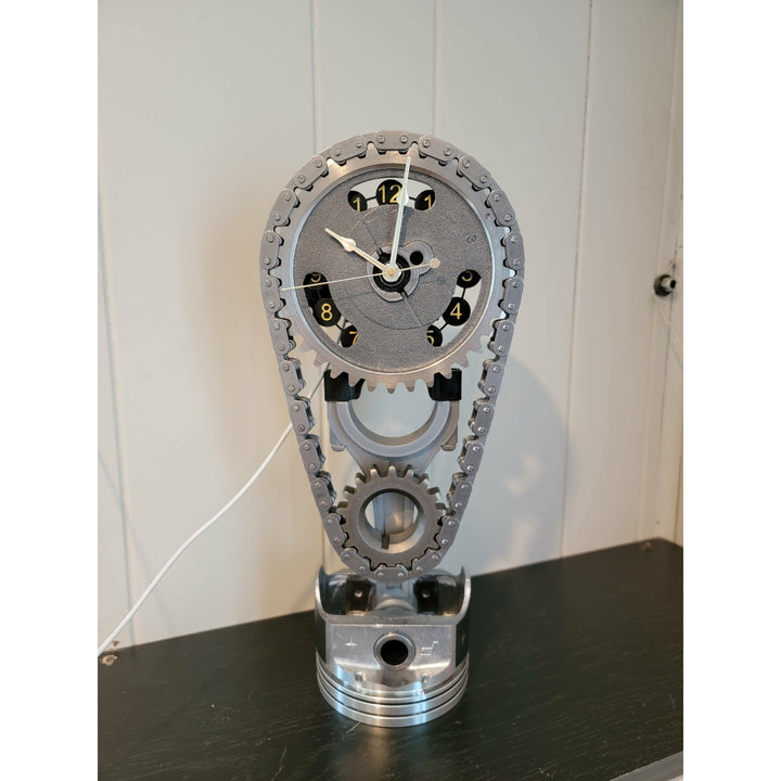 Ford big block Timing Chain Clock, Motorized, Rotating. Clock9nine