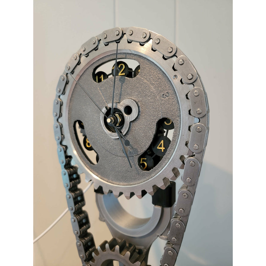 Ford big block Timing Chain Clock, Motorized, Rotating. Clock9nine