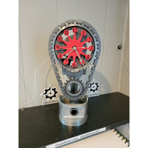 Mopar, Dodge Big block Timing Chain Clock, Motorized, Rotating. - Clock9nine