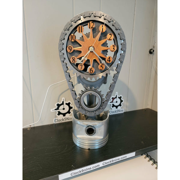 Mopar, Dodge Big block Timing Chain Clock, Motorized, Rotating. - Clock9nine