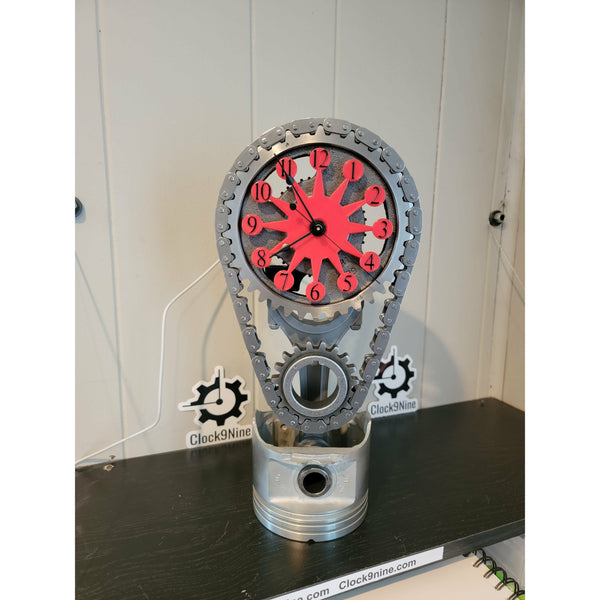 Mopar, Dodge Big block Timing Chain Clock, Motorized, Rotating. - Clock9nine