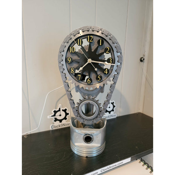 Mopar, Dodge Big block Timing Chain Clock, Motorized, Rotating. - Clock9nine