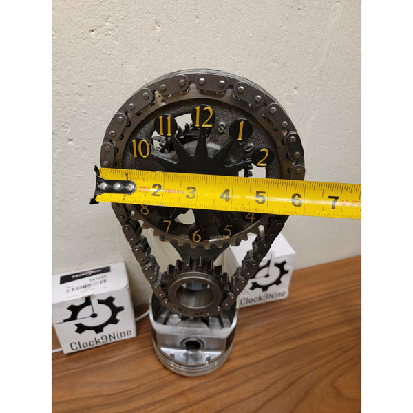 Oldsmobile Big block Timing Chain Clock, Motorized, Rotating. - Clock9nine