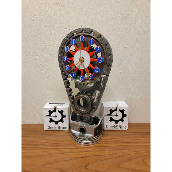 Oldsmobile Big block Timing Chain Clock, Motorized, Rotating. - Clock9nine