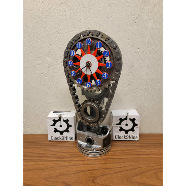 Oldsmobile Big block Timing Chain Clock, Motorized, Rotating. - Clock9nine