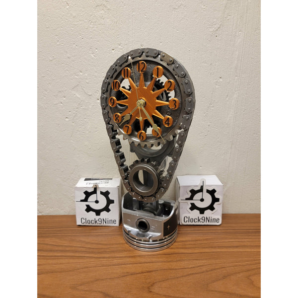 Oldsmobile Big block Timing Chain Clock, Motorized, Rotating. - Clock9nine